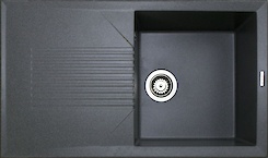 Мийка гранітна прямокутна Adamant NOVAK 860х500х240, Графіт 13