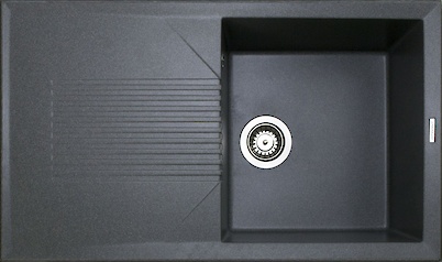 Мийка гранітна прямокутна Adamant NOVAK 860х500х240, Графіт 13