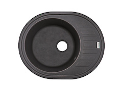 Мийка гранітна овальна Adamant OVUM 620х500х200, Сірий 04