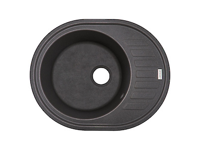 Мийка гранітна овальна Adamant OVUM 620х500х200, Сірий 04