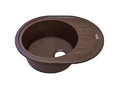 Мийка гранітна овальна Adamant OVUM 620х500х200, Коричневий 05