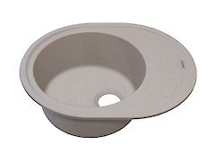 Мийка гранітна овальна Adamant OVUM 620х500х200, Terra 07