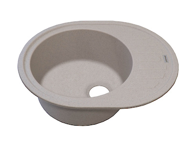 Мийка гранітна овальна Adamant OVUM 620х500х200, Terra 07