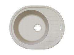 Мийка гранітна овальна Adamant OVUM 620х500х200, Ivory 08