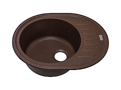 Мийка гранітна овальна Adamant OVUM 620х500х200, Мокко 12