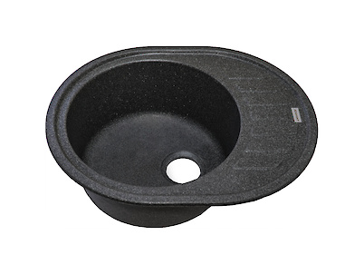 Мийка гранітна овальна Adamant OVUM 620х500х200, Графіт 13