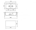 Мийка гранітна прямокутна Adamant SIMILAR 850х510х230, Ivory 08