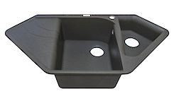 Мийка гранітна кутова Adamant SPIRIT 1000х500х225, Сірий 04