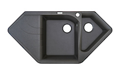 Мийка гранітна кутова Adamant SPIRIT 1000х500х225, Сірий 04