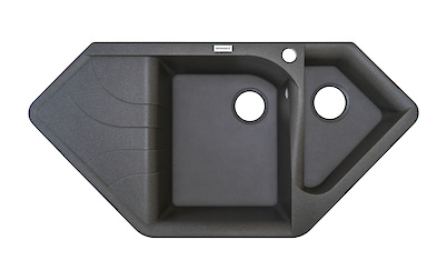 Мийка гранітна кутова Adamant SPIRIT 1000х500х225, Сірий 04