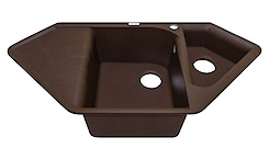 Мийка гранітна кутова Adamant SPIRIT 1000х500х225, Коричневий 05