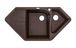 Мийка гранітна кутова Adamant SPIRIT 1000х500х225, Коричневий 05