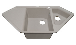 Мийка гранітна кутова Adamant SPIRIT 1000х500х225, Avena 06