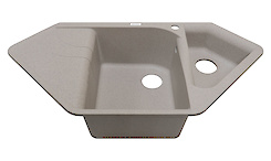 Мийка гранітна кутова Adamant SPIRIT 1000х500х225, Terra 07