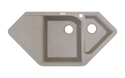 Мийка гранітна кутова Adamant SPIRIT 1000х500х225, Terra 07