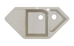 Мийка гранітна кутова Adamant SPIRIT 1000х500х225, Ivory 08