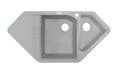 Мийка гранітна кутова Adamant SPIRIT 1000х500х225, Old stone 10