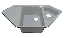 Мийка гранітна кутова Adamant SPIRIT 1000х500х225, Світло-сірий 09