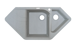 Мийка гранітна кутова Adamant SPIRIT 1000х500х225, Світло-сірий 09