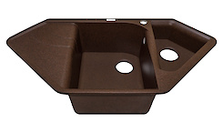 Мийка гранітна кутова Adamant SPIRIT 1000х500х225, Мокко 12