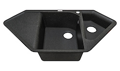 Мийка гранітна кутова Adamant SPIRIT 1000х500х225, Графіт 13