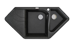 Мийка гранітна кутова Adamant SPIRIT 1000х500х225, Графіт 13