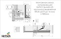 Схема монтажа направляющей Hettich Quadro 25 частичного выдвижения с системой Stop Control L=500 мм, ДСП 16мм, левая
