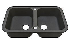 Мойка гранитная прямоугольная Adamant TWINS 770х470х190, Серый 04