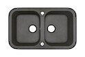 Мойка гранитная прямоугольная Adamant TWINS 770х470х190, Серый 04