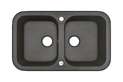 Мойка гранитная прямоугольная Adamant TWINS 770х470х190, Серый 04