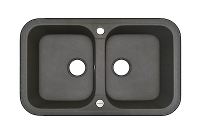 Мийка гранітна прямокутна Adamant TWINS 770х470х190, Сірий 04