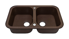 Мойка гранитная прямоугольная Adamant TWINS 770х470х190, Коричневый 05