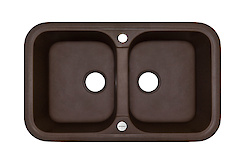 Мойка гранитная прямоугольная Adamant TWINS 770х470х190, Коричневый 05