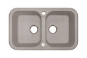 Мойка гранитная прямоугольная Adamant TWINS 770х470х190, Terra 07