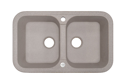 Мийка гранітна прямокутна Adamant TWINS 770х470х190, Terra 07