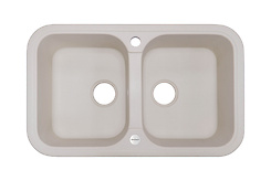 Мойка гранитная прямоугольная Adamant TWINS 770х470х190, Ivory 08