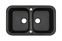 Мойка гранитная прямоугольная Adamant TWINS 770х470х190, Графит 13