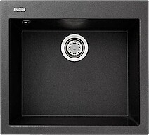 Мойка гранитная квадратная Adamant UNIVER 560х500х240, Черный 03