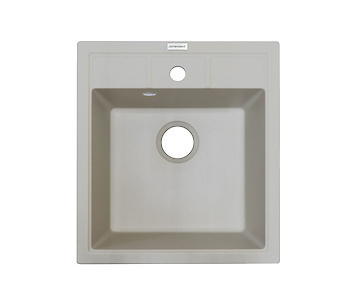 Мийка гранітна квадратна Adamant BRICK 460х515х200, Ivory 08