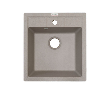 Мийка гранітна квадратна Adamant BRICK 460х515х200, Terra 07