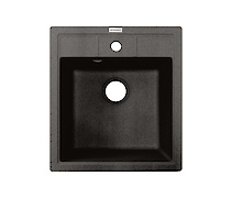 Мойка гранитная квадратная Adamant BRICK 460х515х200, Антрацит 15