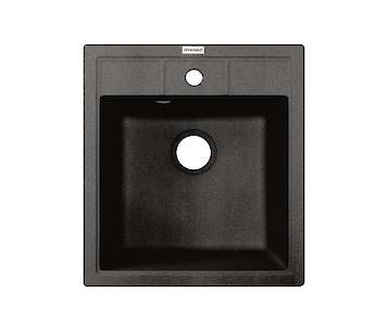 Мийка гранітна квадратна Adamant BRICK 460х515х200, Антрацит 15