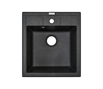 Мойка гранитная квадратная Adamant BRICK 460х515х200, Графит 13