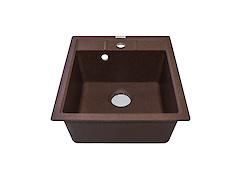 Мойка гранитная квадратная Adamant BRICK 460х515х200, Мокко 12