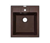 Мойка гранитная квадратная Adamant BRICK 460х515х200, Мокко 12