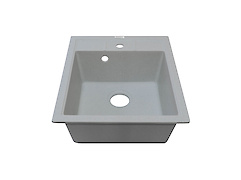 Мойка гранитная квадратная Adamant BRICK 460х515х200, Светло-серый 09