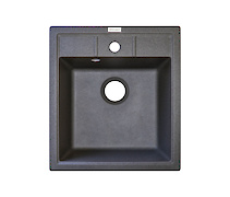 Мойка гранитная квадратная Adamant BRICK 460х515х200, Серый 04