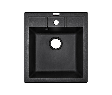 Мийка гранітна квадратна Adamant BRICK 460х515х200, Чорний 03
