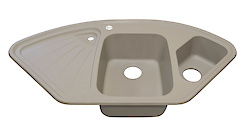 Мойка гранитная угловая Adamant CONSENSUS 1060х575х190, Cахара 02