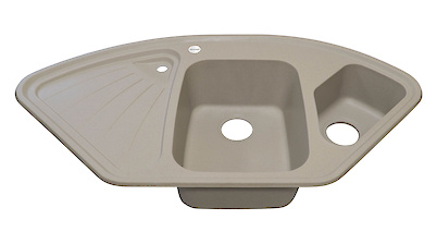 Мийка гранітна кутова Adamant CONSENSUS 1060х575х190, Cахара 02